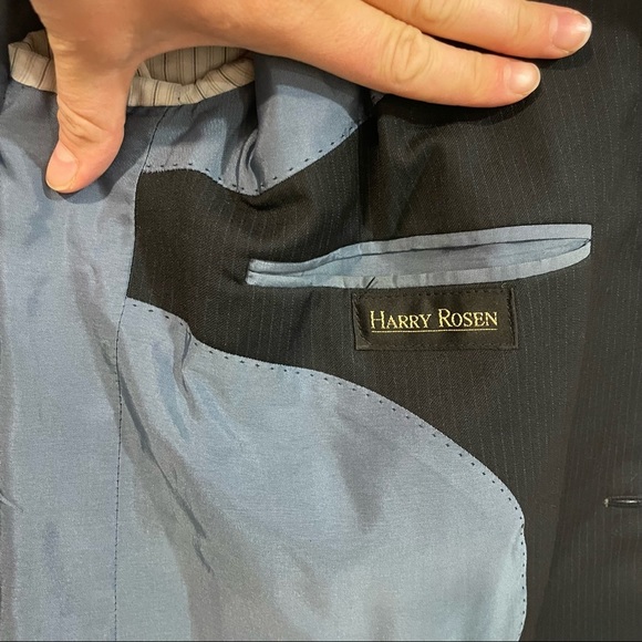 Hugo Boss Black Striped Stretch Wool Flynn Vegas Blazer 50R - Picture 6 of 8